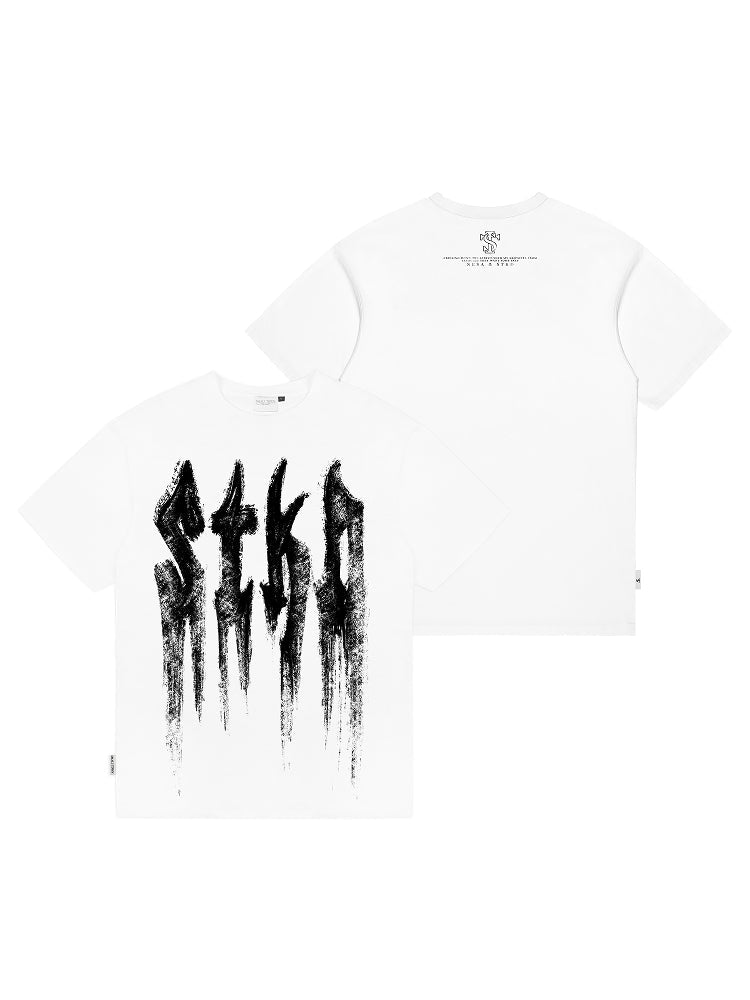 Small Town Kid Brush Paint Hand-Painted Print Tee