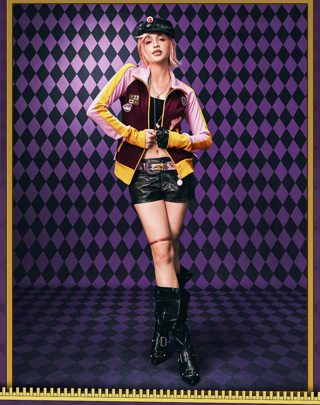 MEDM × JOJO Color Block High Neck Track Jacket