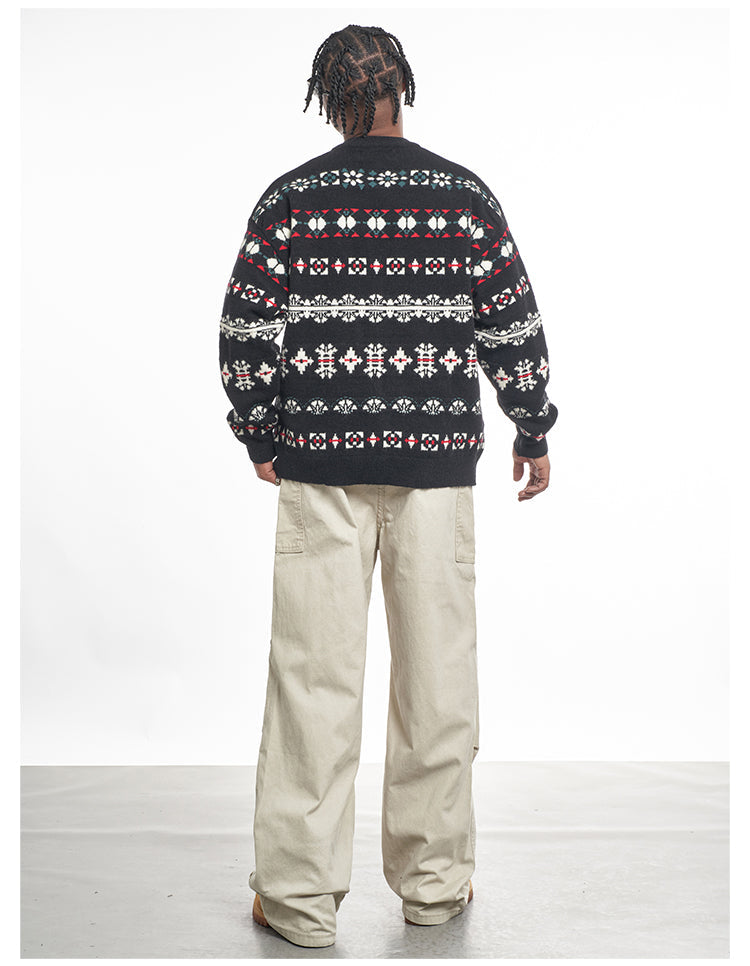 F3F Select Snowflake Button Knit Cardigan