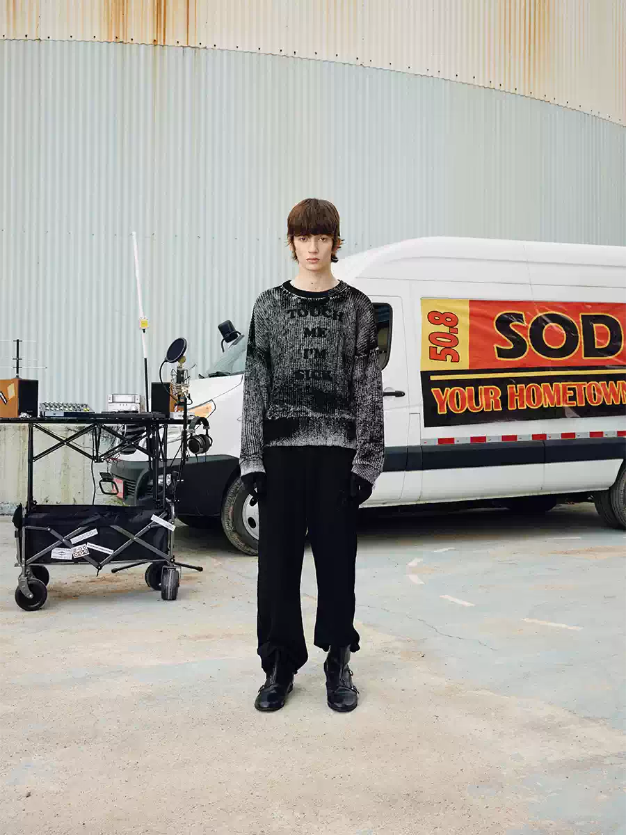SOD Co. Rock Reverse Printed Knit Sweater