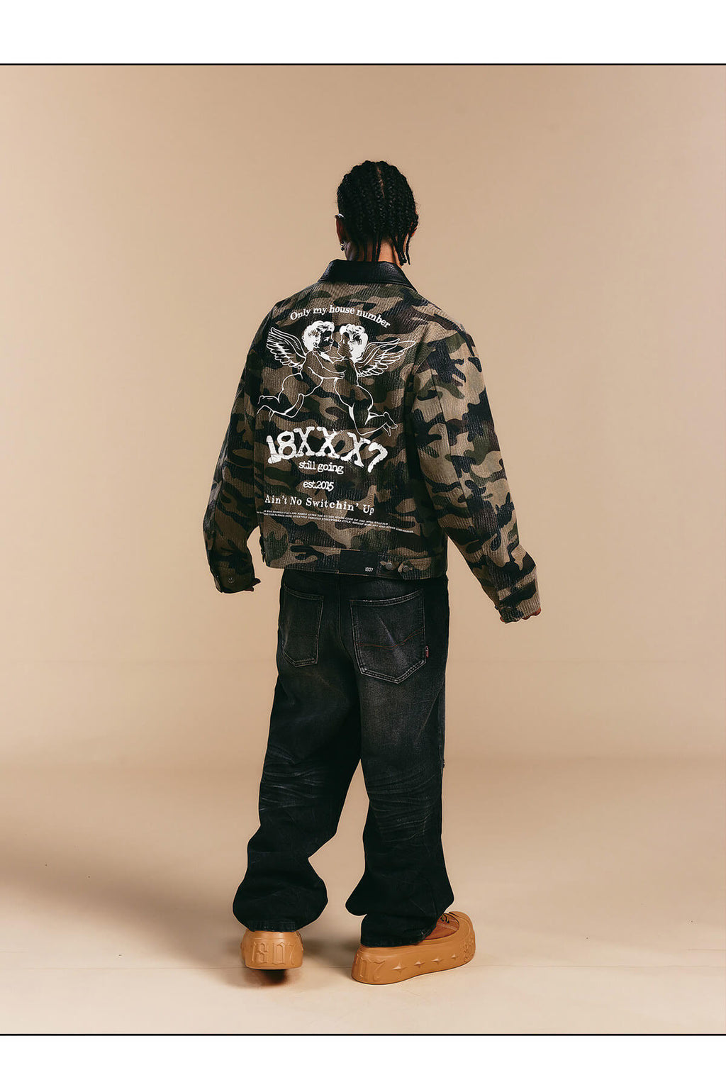 1807 18X7 Camouflage Print Detroit Jacket