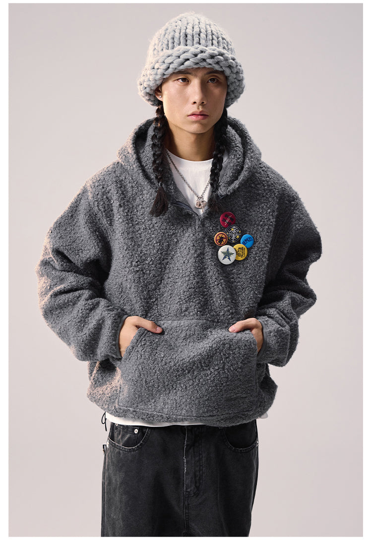 Remedy Sherpa Fleece Half Zip Hoodie