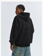 MEDM Basic Letter Logo Suede Hoodie