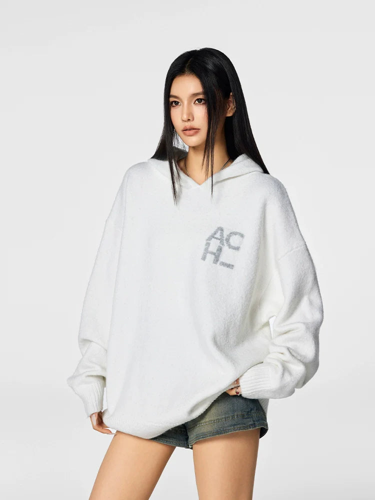 Achock Logo Knit Hoodie