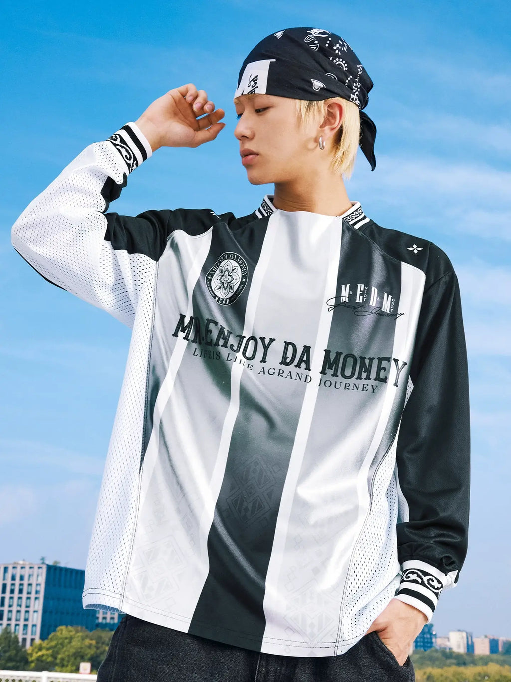 MEDM Ethnic Pattern Long Sleeve Jersey