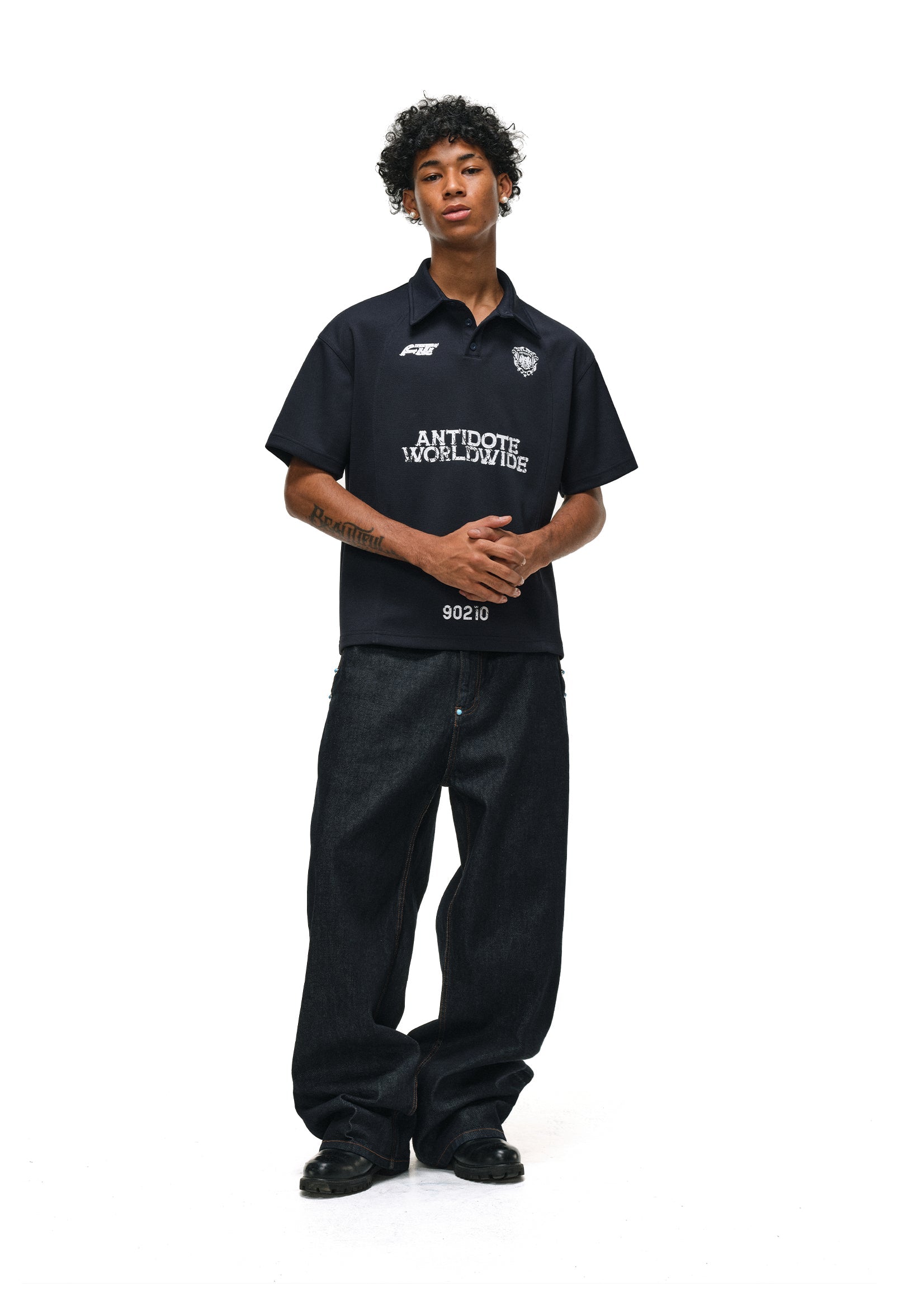 ANTIDOTE Logo & Badge Printed Polo