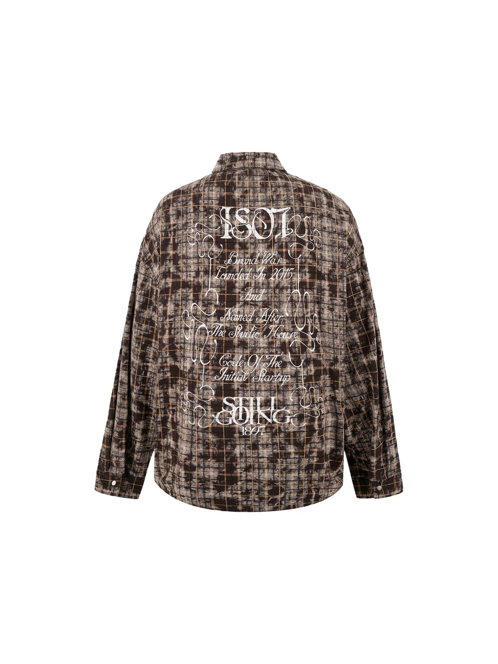 1807 Tie Dye Plaid Long Sleeve Shirt