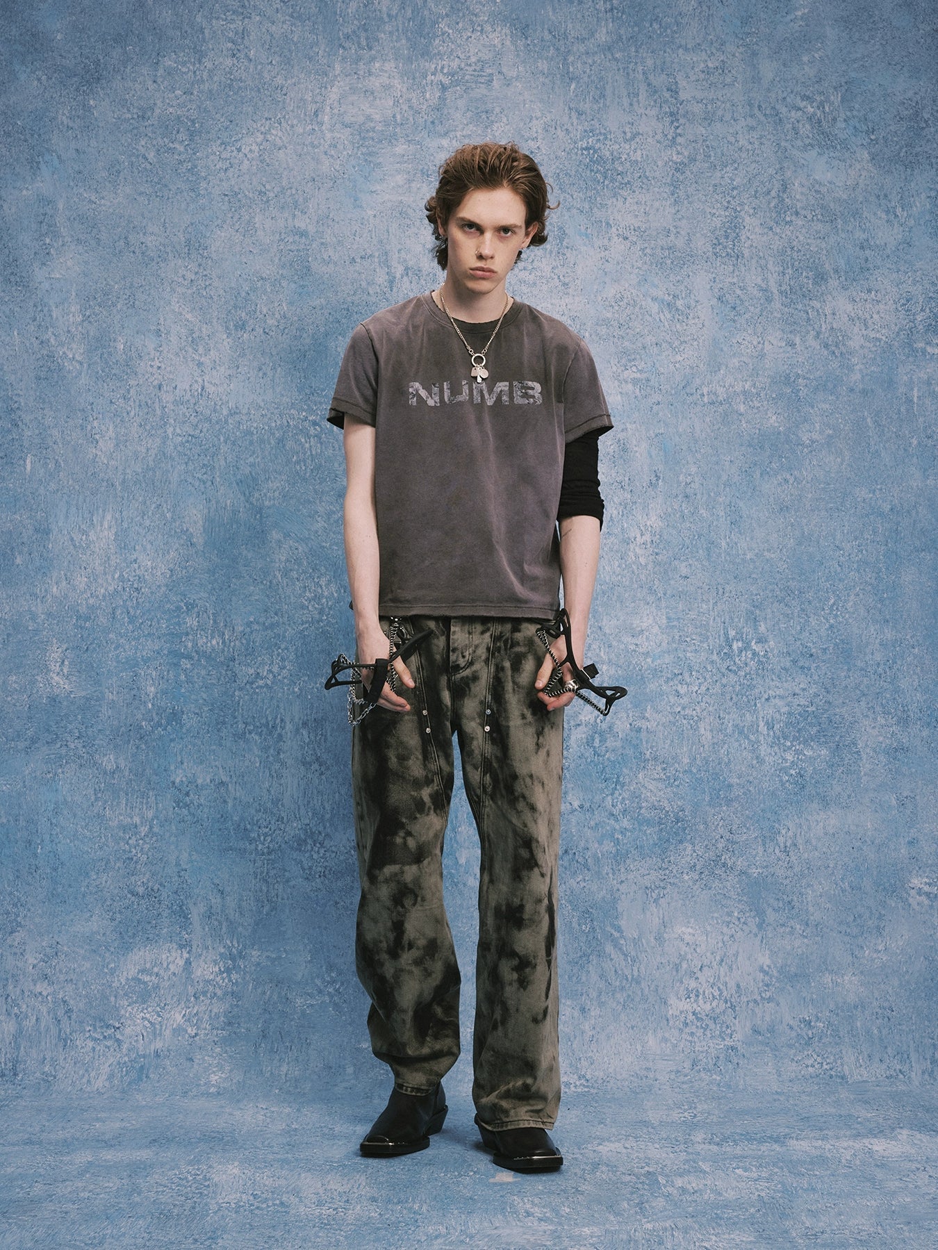 SOD Co. NUMB Print Distressed Washed Tee