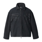 JHYQ Zipper Printed Canvas Work Jacket