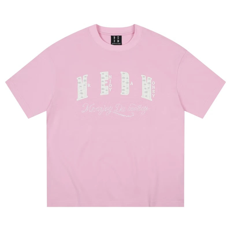 MEDM Pearl Lace Patch Embroidery Tee