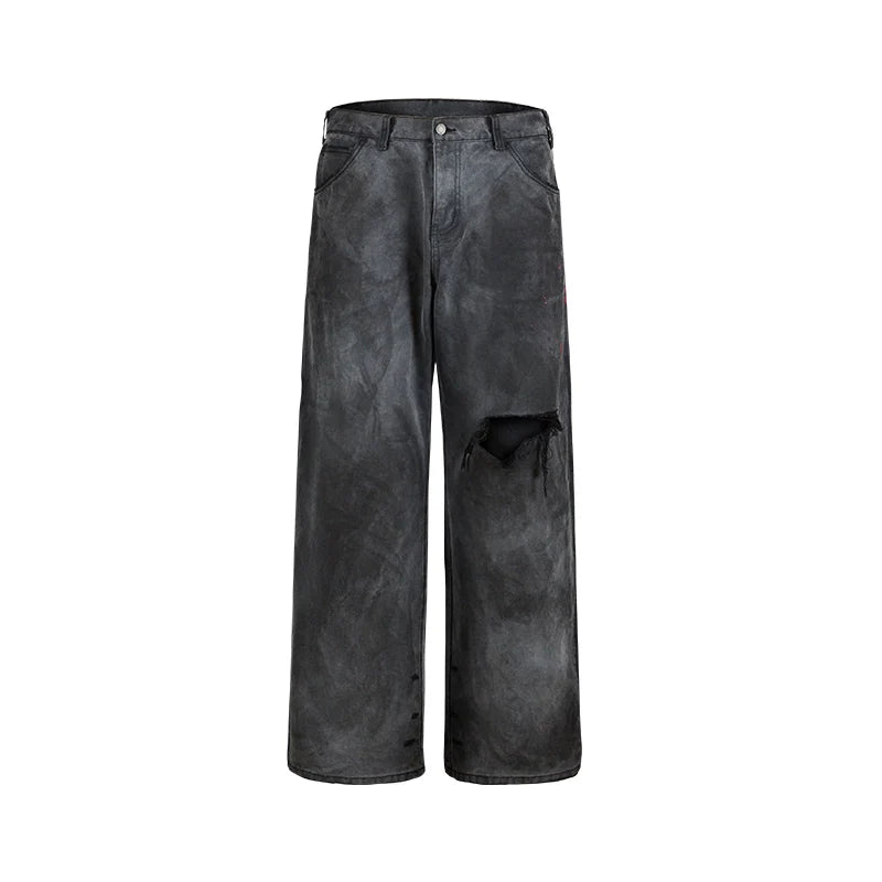 Remedy Kiss Mark Distressed Hole Work Painter Pants