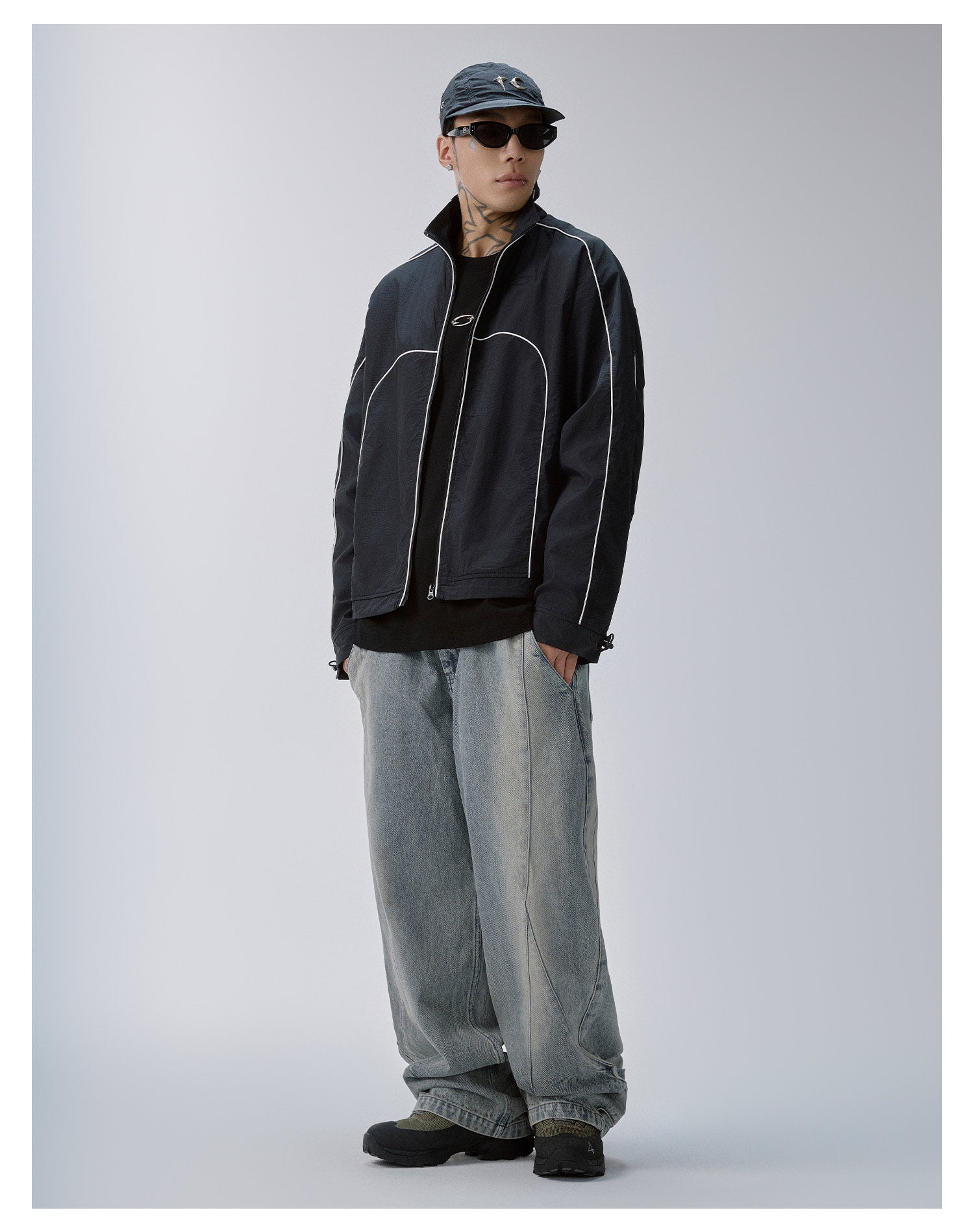 F2CE Color Block Patchwork Track Jacket