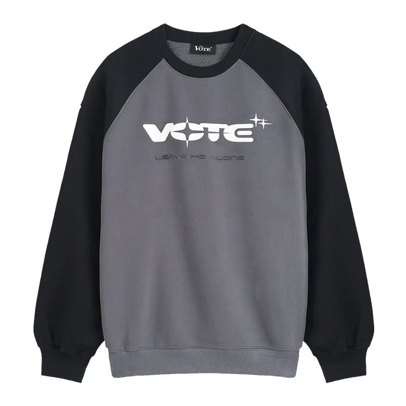 VOTE Star Logo & Contrast Color Sweatshirt