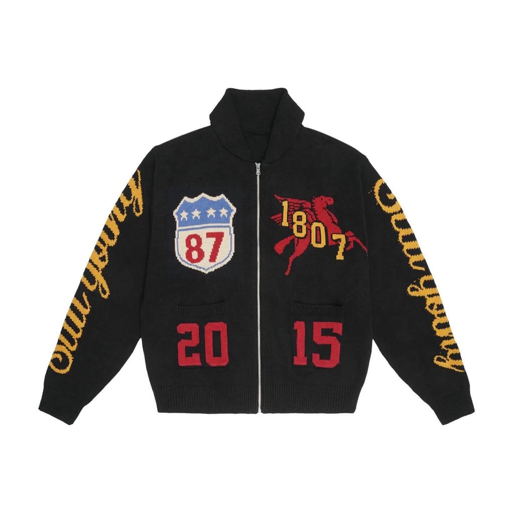 1807 Pegasus Jacquard Knit Zip Up Cowichan