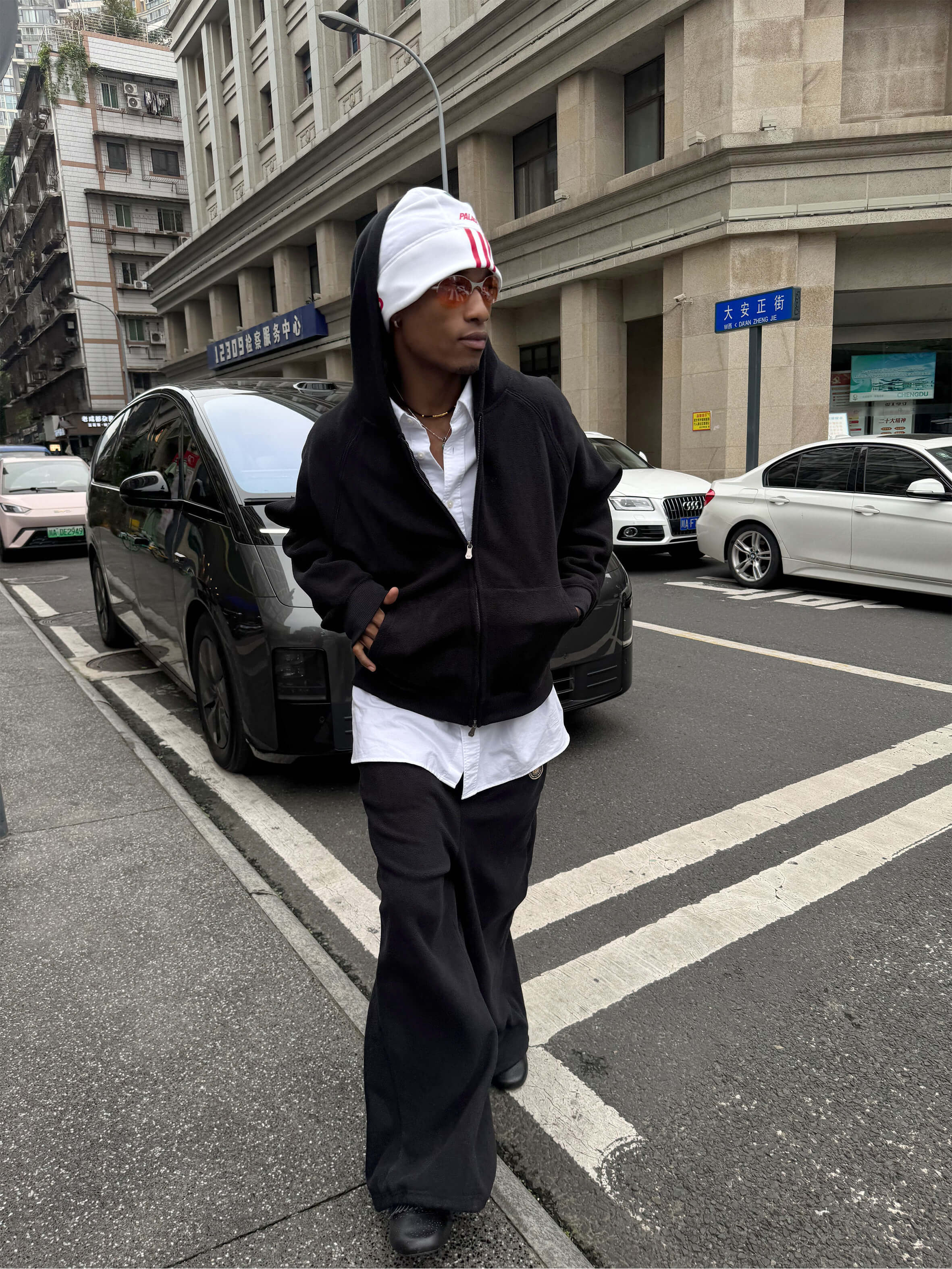 STEEPC Fleece Zip Up Hoodie and Sweatpants Set