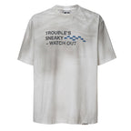 F2CE Aged Mud Dye Printed Slogan Tee