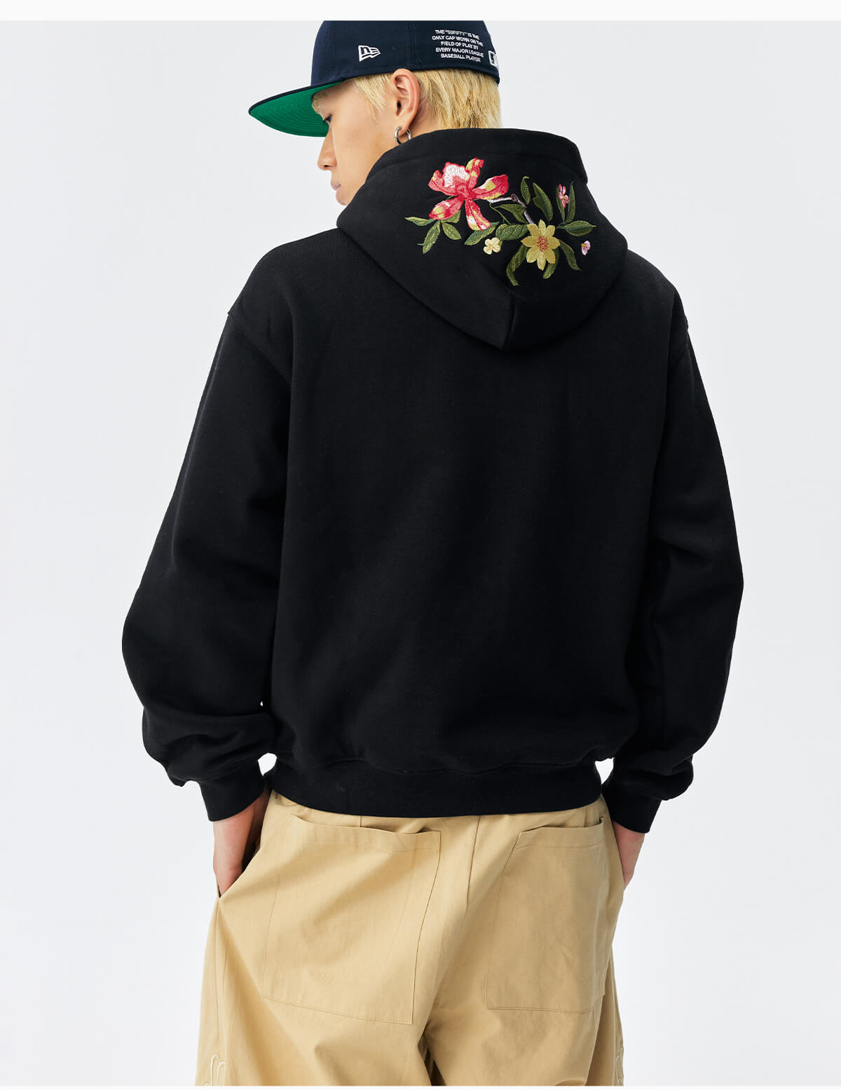 MEDM Colorful Floral Embroidered Hoodie