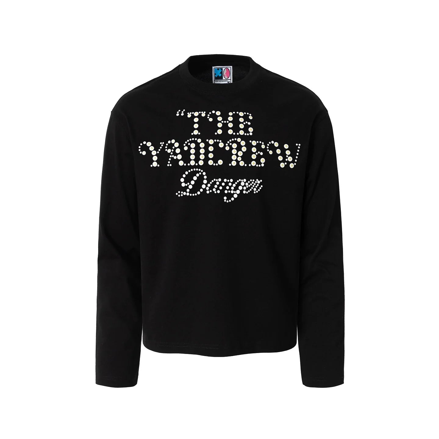 YADcrew Polka Dot Star Foam Print Long Sleeve Tee