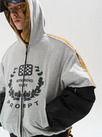 BLIND NO PLAN Reconstructed Patchwork Camouflage Padded MA-1 Jacket