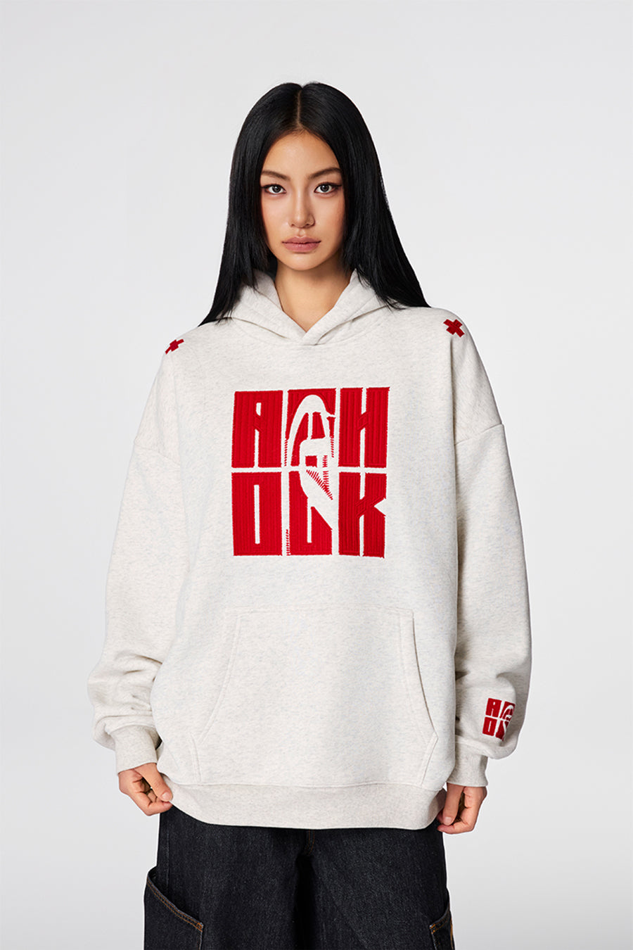 Achock Four Color Heavy Logo Embroidered Hoodie