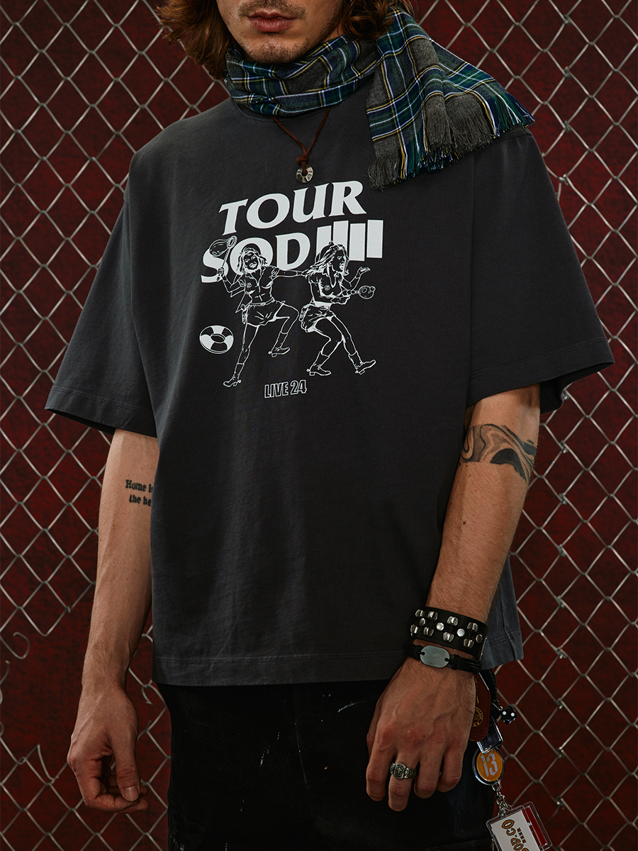 SOD Co. Tour SOD Print Vintage Washed Tee