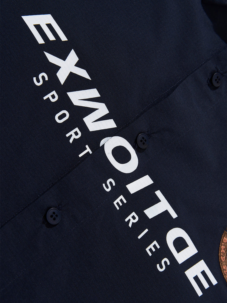 BLIND NO PLAN EXITMODE Colorblocked Sports Shirt