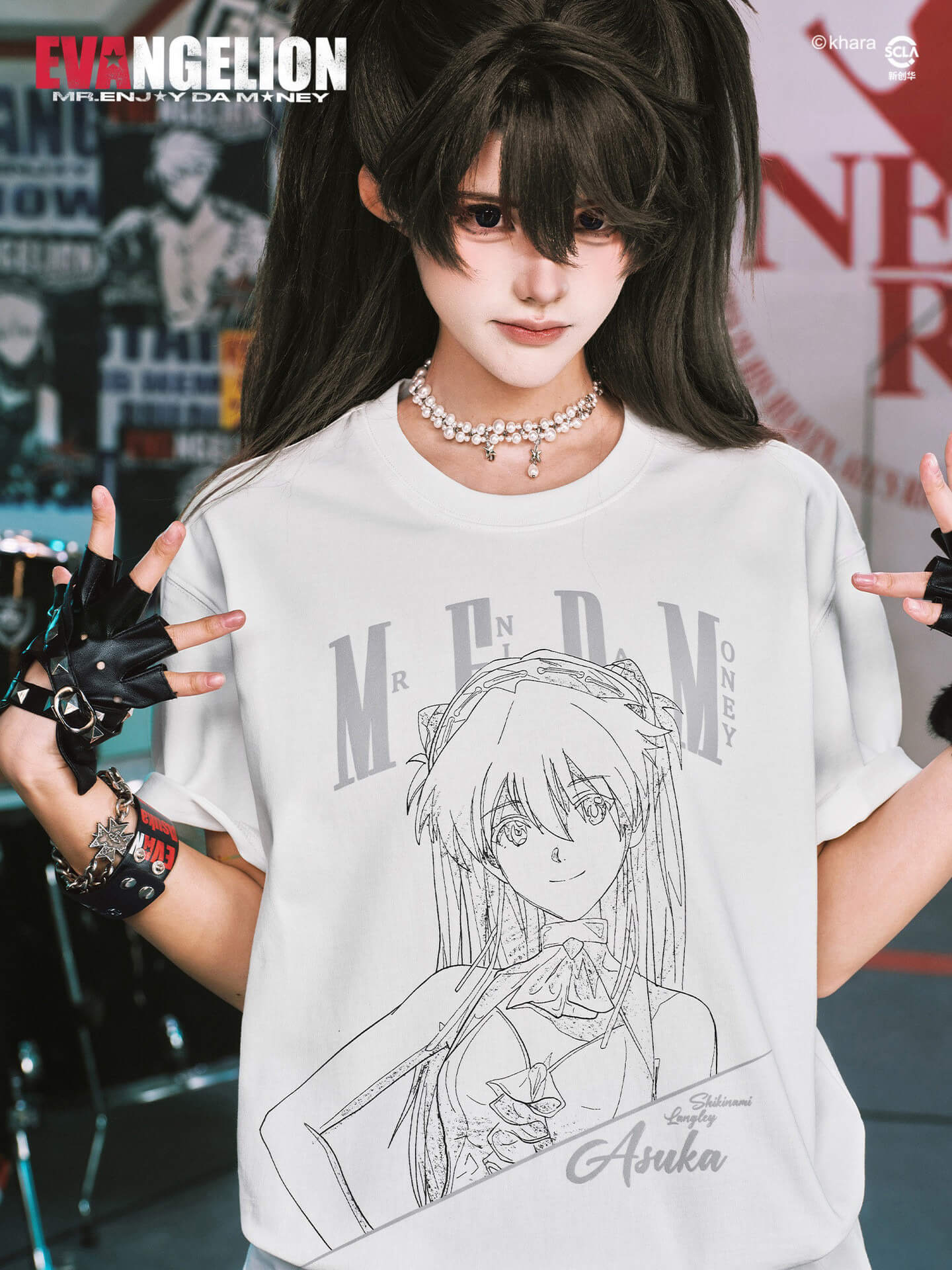 MEDM x EVA NEVER END Character Sketch Graphic Tee