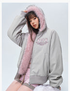MEDM Fur-Lined Hooded Jacket