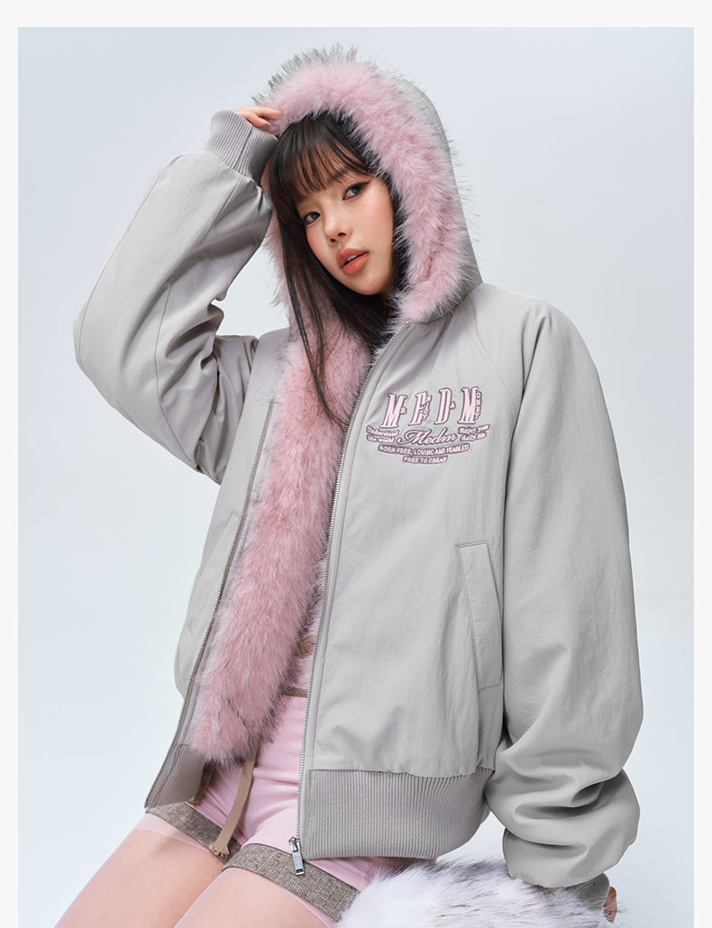MEDM Fur-Lined Hooded Jacket