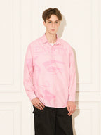EMPTY REFERENCE Pink Portrait Long Sleeve Shirt