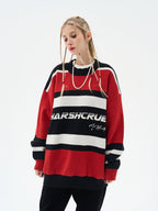 Harsh and Cruel Striped Logo Knit Sweater