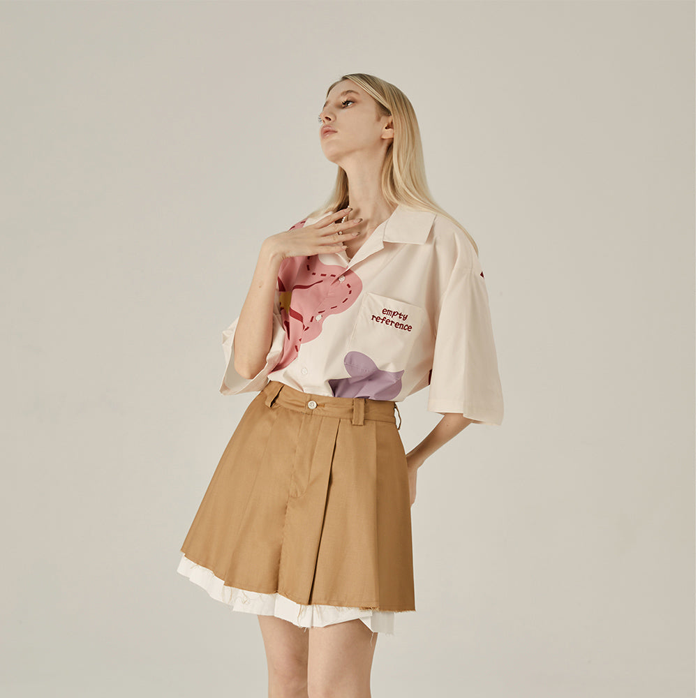 EMPTY REFERENCE Spring Flower Short Sleeve Shirt