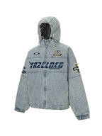 F2CE Racing Embroidered Vintage Washed Denim Jacket