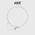 AWE Puppy Party Pendant Pearl Necklace