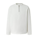 YADcrew Baroque Embroidered Half Zip Waffle Thermal Long Sleeve Tee