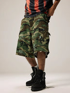 Remedy Paint Stained Camouflage Work Cargo Shorts