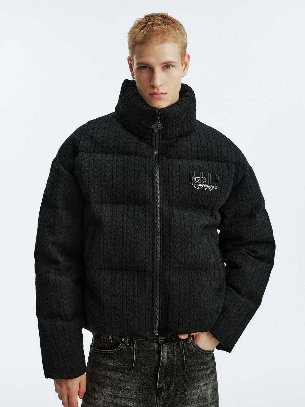 MEDM Cable Knit Down Jacket