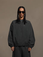 1807 Textured Plaid Track Jacket