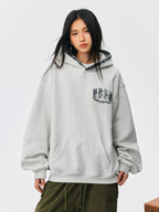 MEDM Ethnic Paisley Patch Embroidered Hoodie