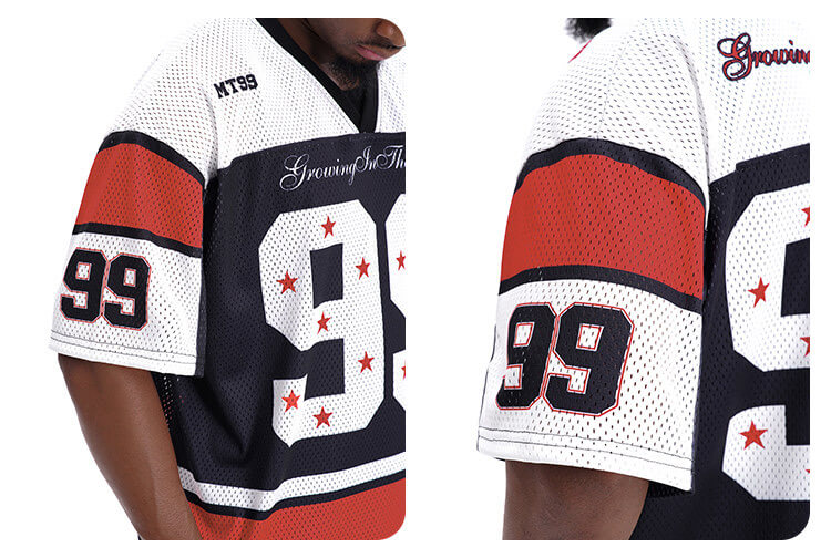 F3F Select Star 99 Numbering Color Block Mesh Short Sleeve Jersey
