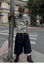STEEPC Aged Forest Camo Pearl Embellished Print Tee