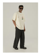 EMPTY REFERENCE Cute Small Flower Short Sleeve Shirt