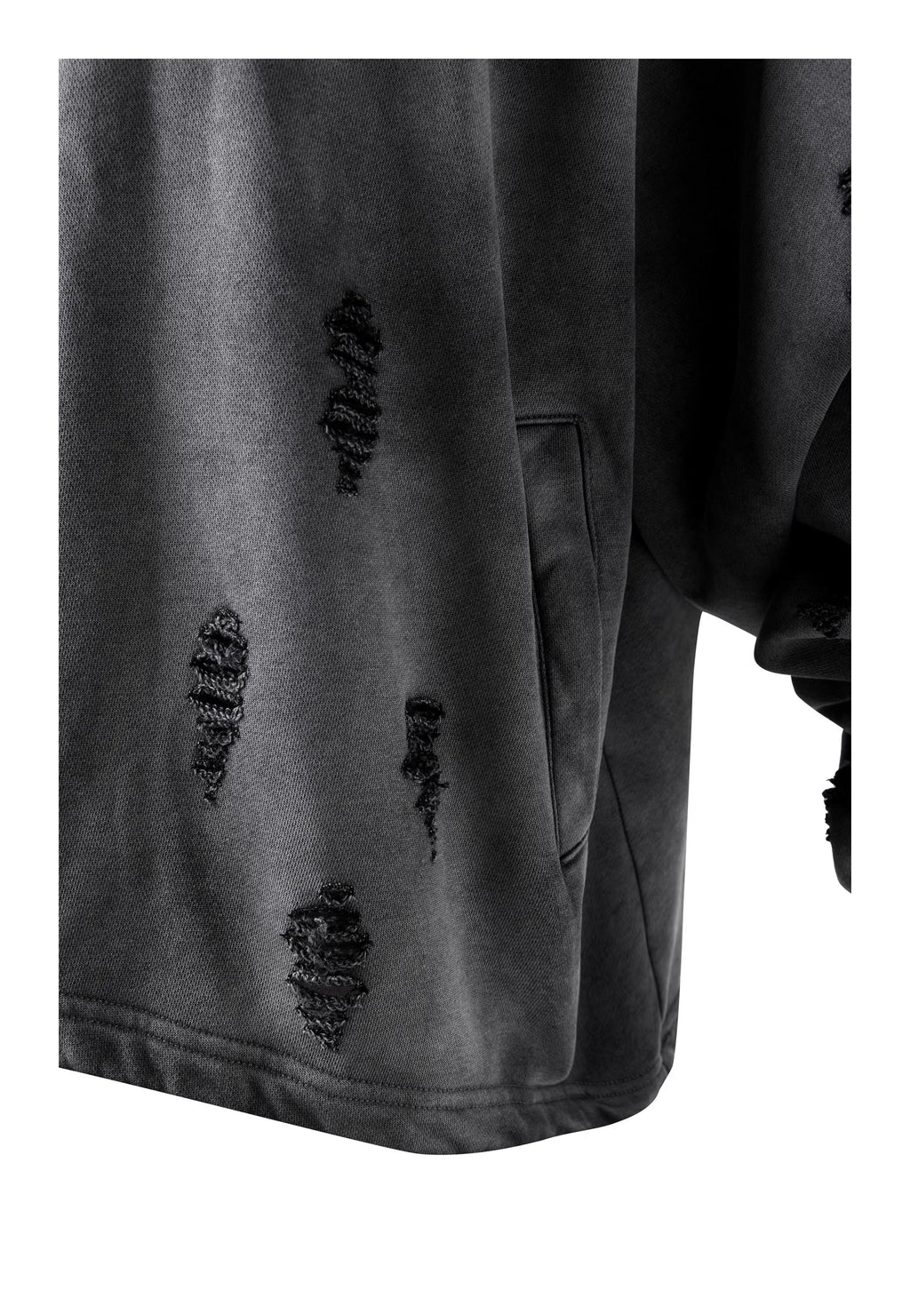 KARMANISTIC Distressed Washed Rivets Hoodie