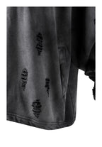 KARMANISTIC Distressed Washed Rivets Hoodie