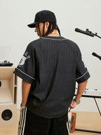 Small Town Kid Striped Baseball Shirt