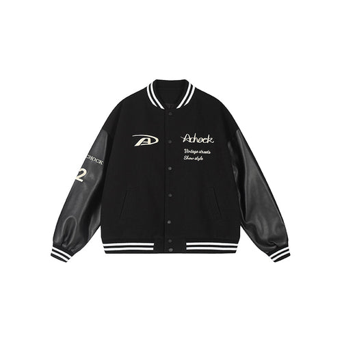 Achock Basic Embroidery Baseball Jacket
