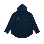 JHYQ Work Plaid Embroidery Hooded Shirt Jacket