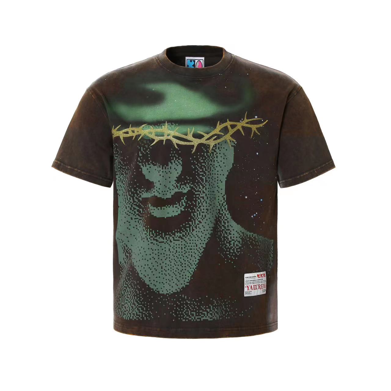 YADcrew “Northern Lights” Digital Printed Washed Spray Tee