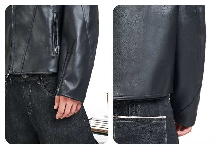 F3F Select Glossy PU Leather Racing Jacket