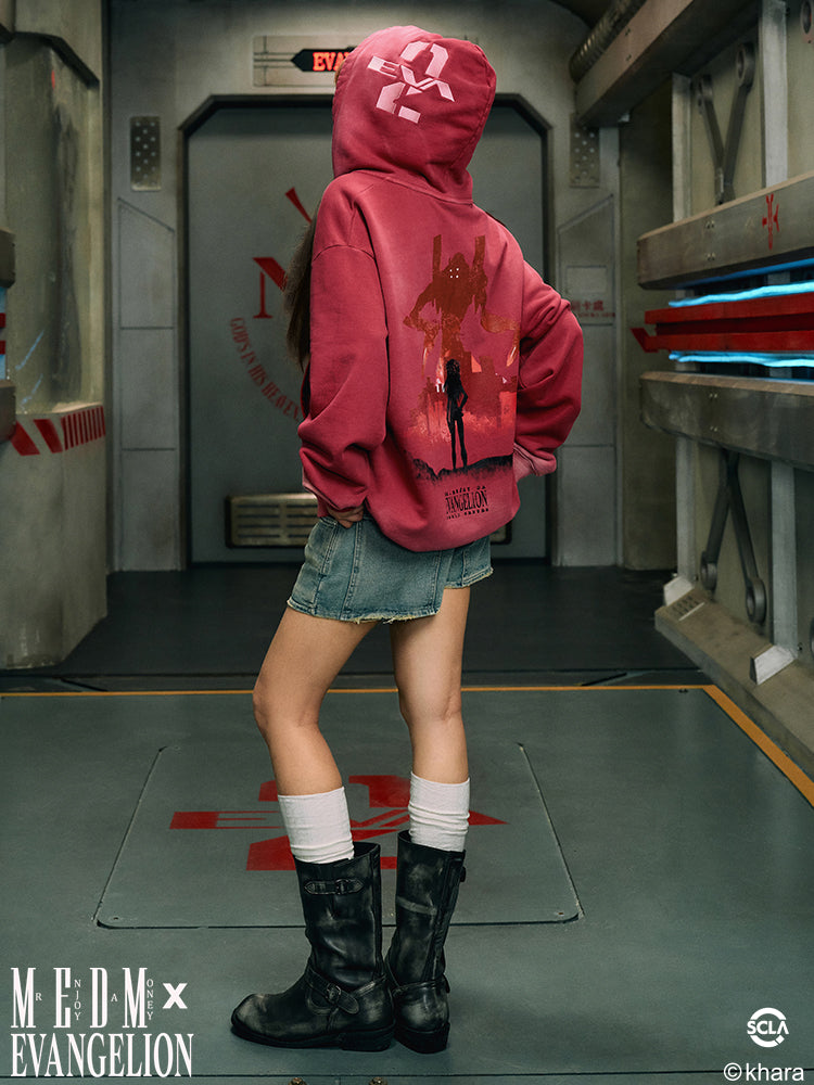 MEDM x EVA Evangelion Washed Zip-Up Hoodie
